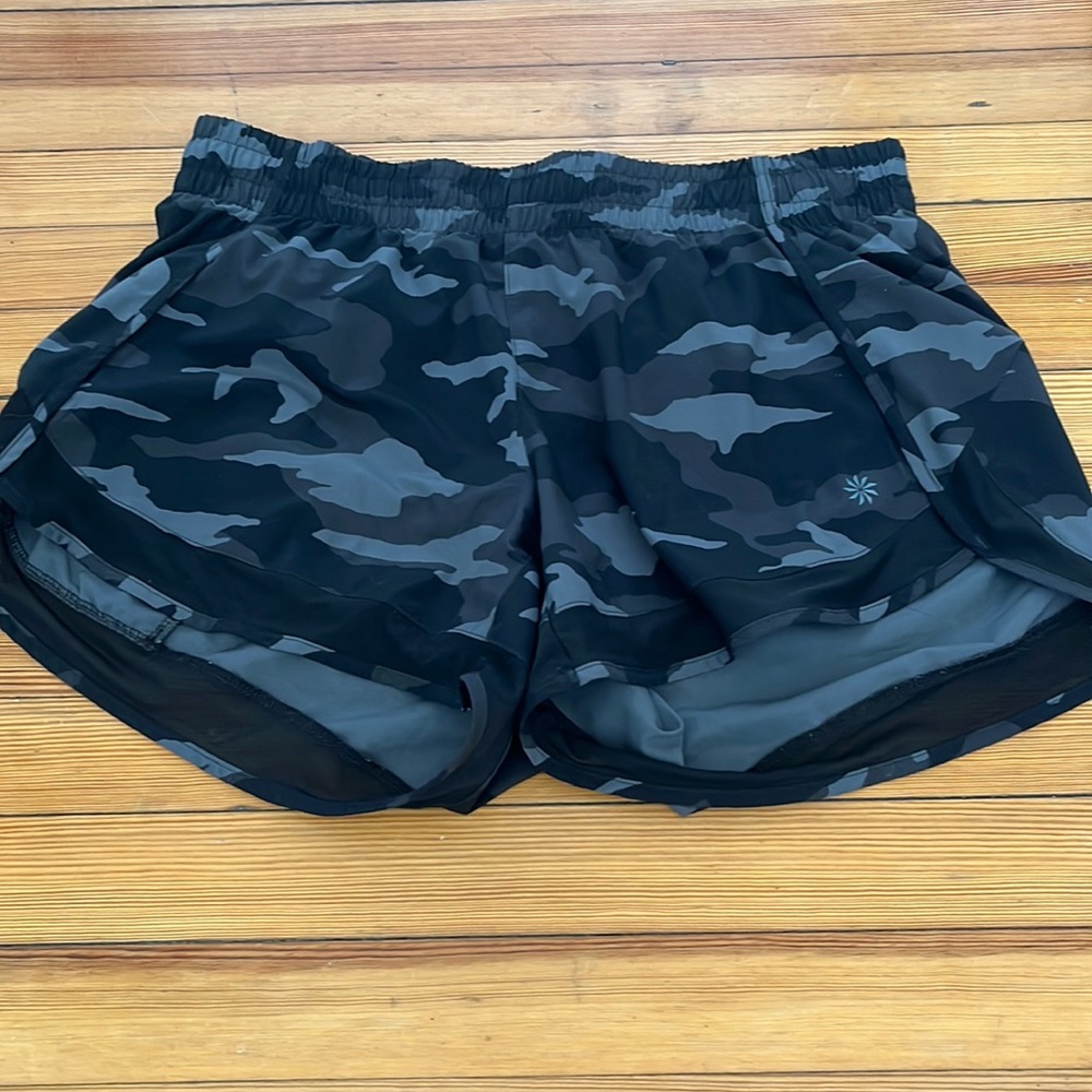 printed mesh racer run short 4” black camo